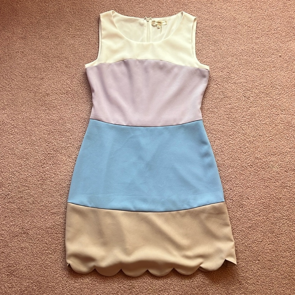 Andrée by UNIT Pastel Dress NWOT Brand New White, Blue, Purple Size S